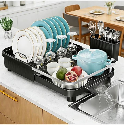 Expandable dish drying - dish, rack