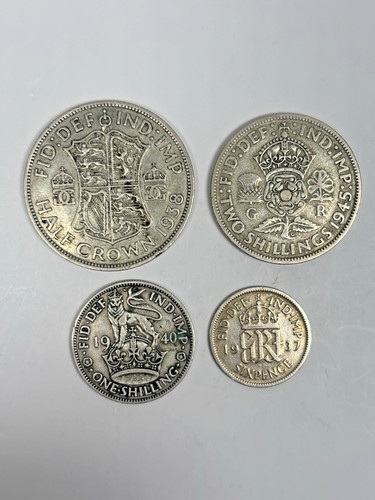 500 silver coins - 4×, uk