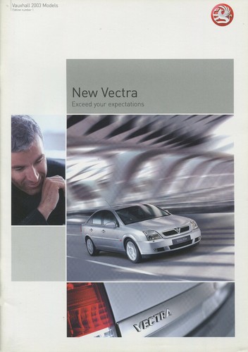 Car brochure vauxhall vectra - car, brochure:
