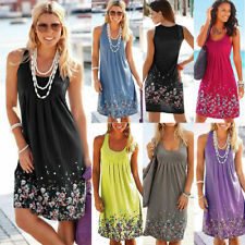 Womens Boho Floral Sleeveless