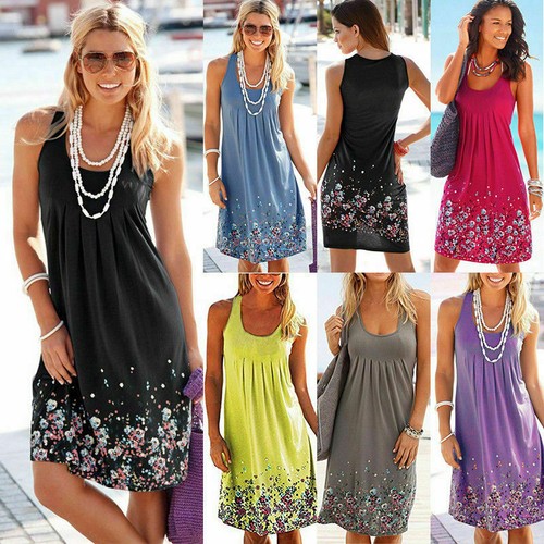 Womens boho floral sleeveless - womens,