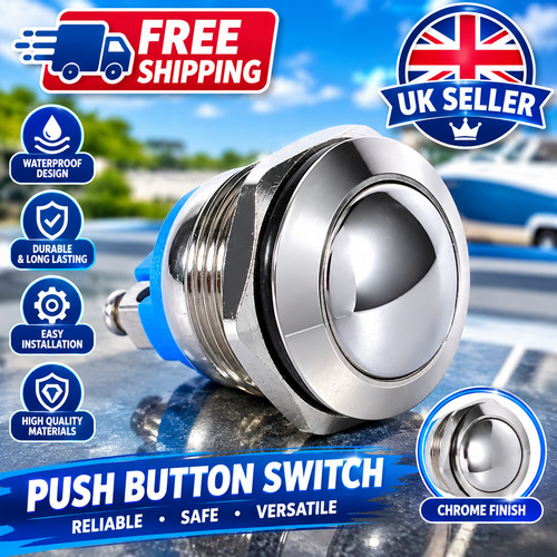 19mm 12v car metal push - 19mm,