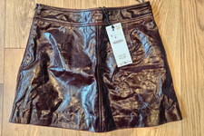 Bnwt zara burgundy leather - burgundy,