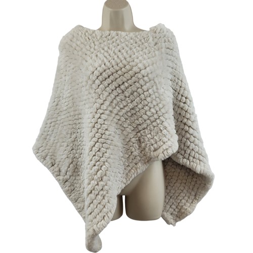 Coast poncho faux fur ivory - fur,