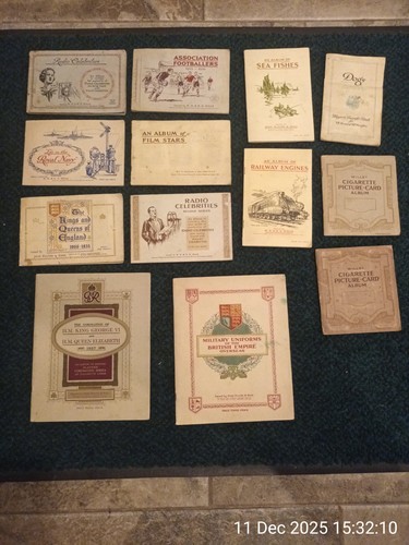 Cigarette card albums - card,