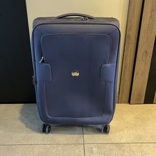 DELSEY PARIS 64cm Medium Navy Soft Suitcase 4-wheel Spinner Trolley, TSA Locks,
