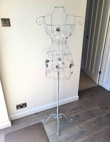 Shabby chic white metal female - white,