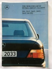 Mercedes Benz E-Class W124 Sales Brochure 1988 - 200E 230E 260E 300E