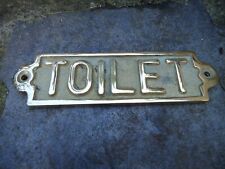 Brass Toilet Plaque Sign Hand