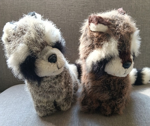 Vintage pair raccoons - pair,