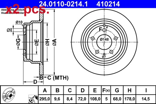 Pcs rear brake - brake, rotos