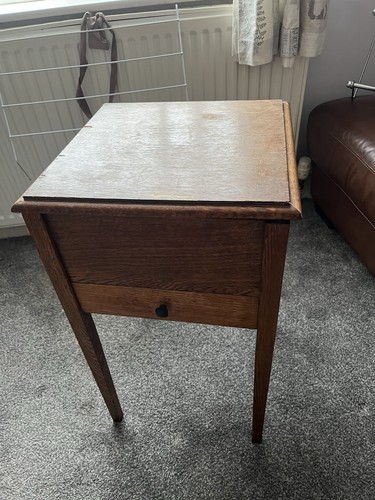Sewing box table lined - box, table.