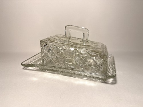 Vintage large clear pressed - large,