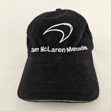 Vintage West McLaren Mercedes F1 Team Cap Black Hat Formula 1 Racing 90s 00s