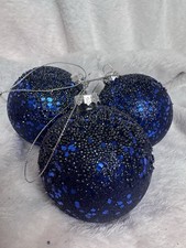 Set of 3 Large Blue Glass