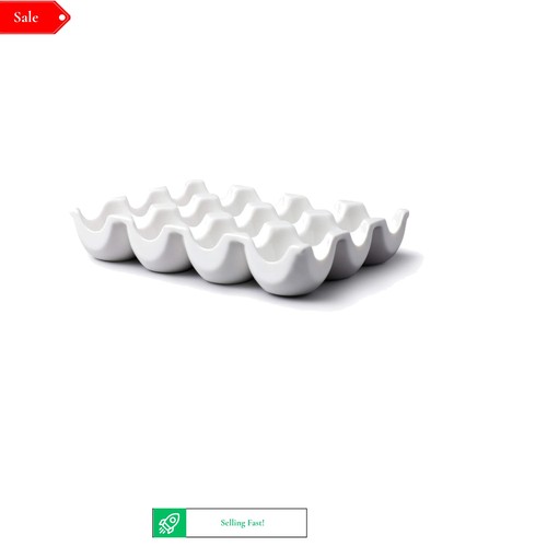 Porcelain eggs storage tray - porcelain,