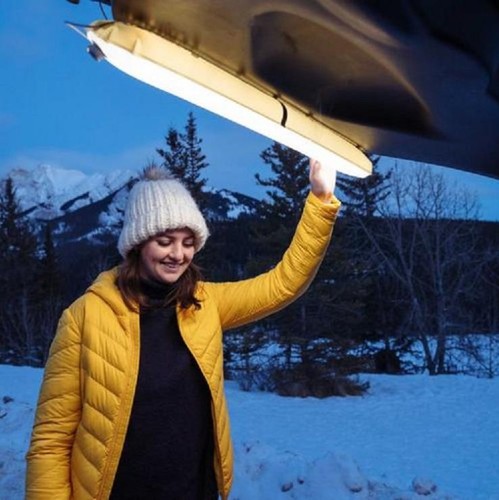 Portable inflatable lamp