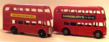 TRIANG RED FRICTION POWERED DOUBLE DECKER + 1 OTHER
