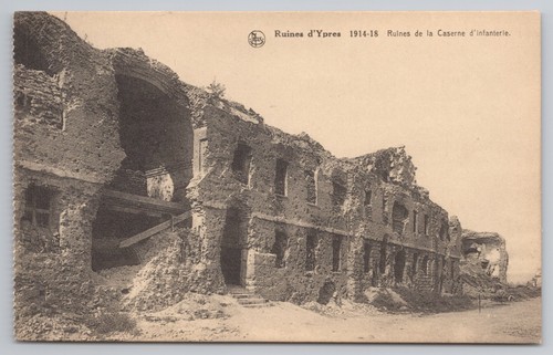 Ypres ruins infantry barracks - ruins,