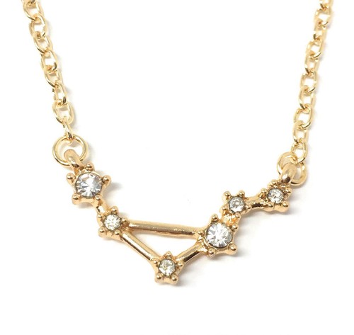 Gold libra necklace - gold, 'libra'