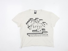 Amplified Men’s White Pink Floyd Graphic Band T-Shirt Medium