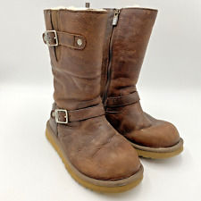 UGG Kensington Boots Women's UK Size 2 Toast Brown Leather Sheepskin         K12