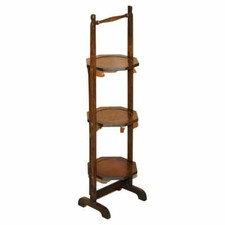 CIRCA 1900 ENGLISH OAK FOLDING WHATNOT DISPLAY TABLE CAKE STAND LOVELY PATINA 