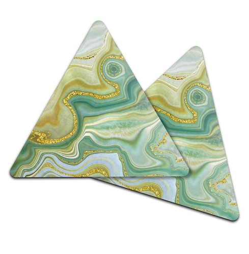Triangle coaster green - 2x,
