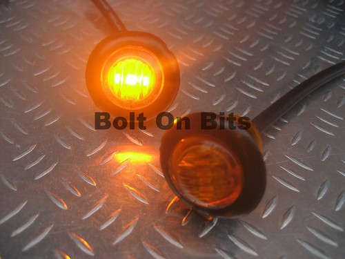 Button 12v amber led marker - button,