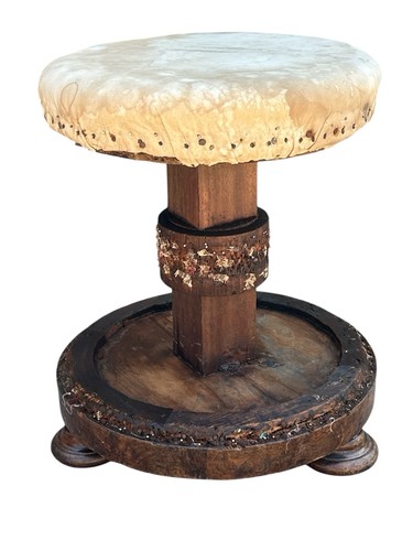 Antique walnut stool - antique,