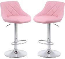 2 Pink Madrid Bar Stools