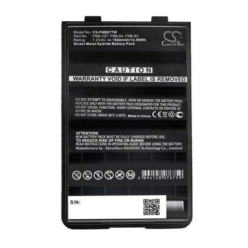 Batterie 1800mah type fnb - 1800mah, fnb-v57