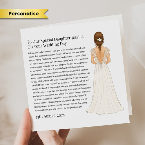Personalised wedding day poem - day,