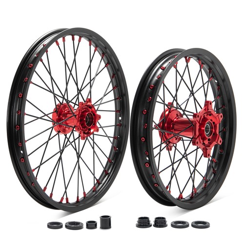 Cnc wheel red hubs - 21"+18",
