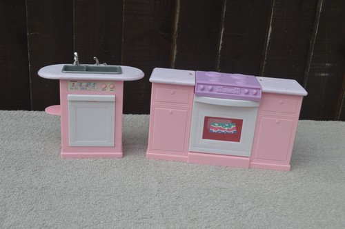 Vintage barbie pink kitchen - barbie,