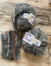 Wendy Allegra Yarn Shade 954 Shades Of Grey Brown Orange And Beige 2 x 50 g Used