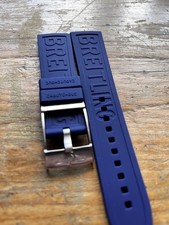 Breitling Rubber Strap 22mm Navy Blue