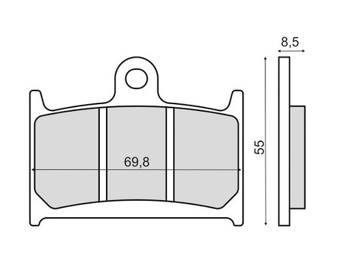 Front sintered brake - sintered, pads