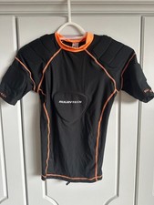 rugbytech protective pads black and orange for shoulders rugby