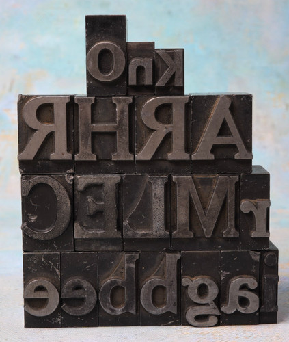 Vintage letterpress metal type - letterpress,