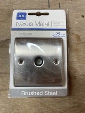 Selection Of Brushed Steel / Chrome Electrical Sockets And Switches