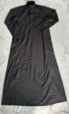 Alaseel Thobe Islamic Muslim Jubba Fez Robe Tobe Black Size 56 M