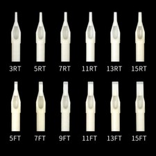 50Pcs Tattoo Tips Sterile Disposable Needle Nozzles Tube White Plastic