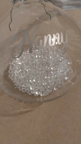 Glass christmas bauble - christmas, text