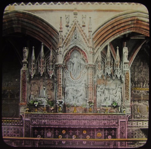 Glass magic lantern slide - glass,