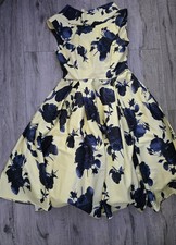 Veromia Occasion Short Floral A Line Dress With Boat Neck VO3580 Size Uk 14