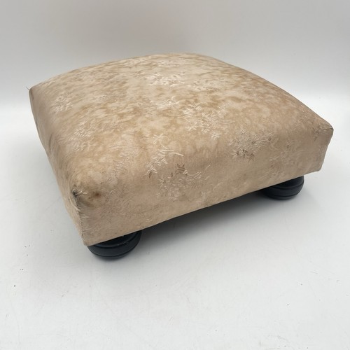 Vintage upholstered footstool - upholstered,