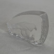 Clear Etched Glass Eagle