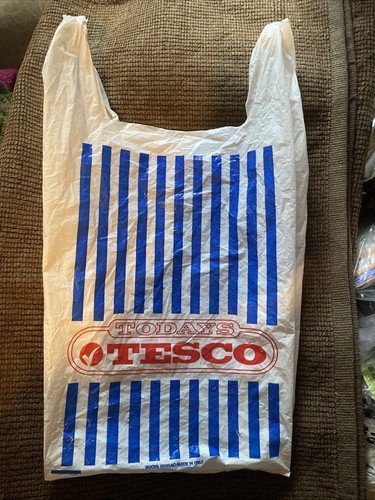 Tesco vintage plastic carrier - tesco,