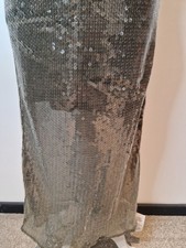 Asos Design khaki green sequin dress size 14